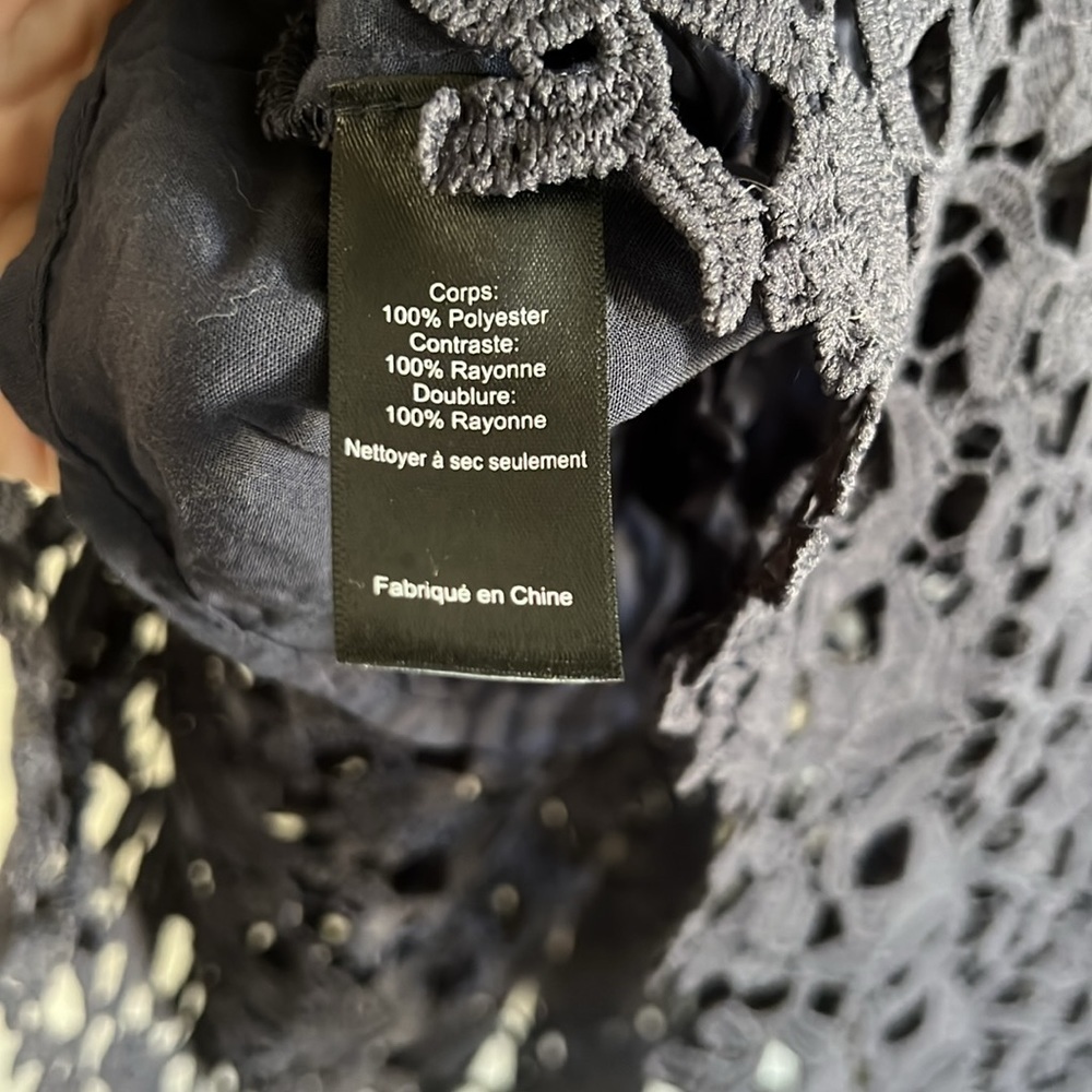 Astr Navy Blue Lace Midi Dress - Picture 9 of 10